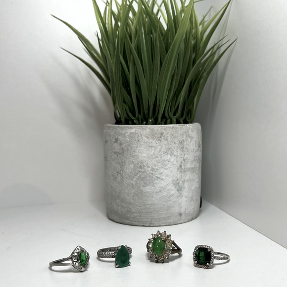 Emerald rings set - Picture 1 of 4